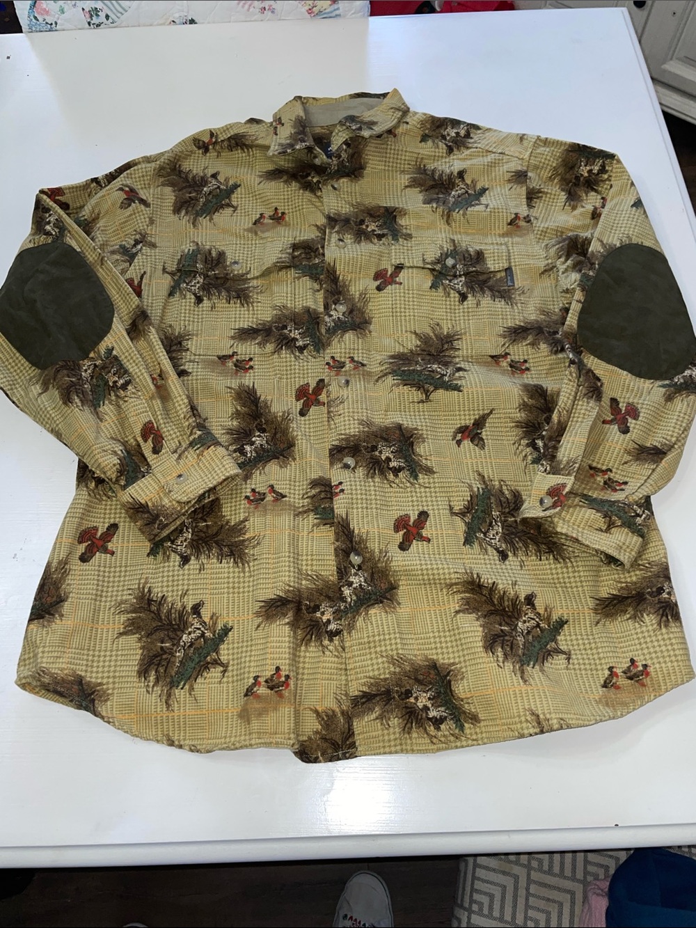 Woolrich men’s hunting dogs and birds flannel shirt size large